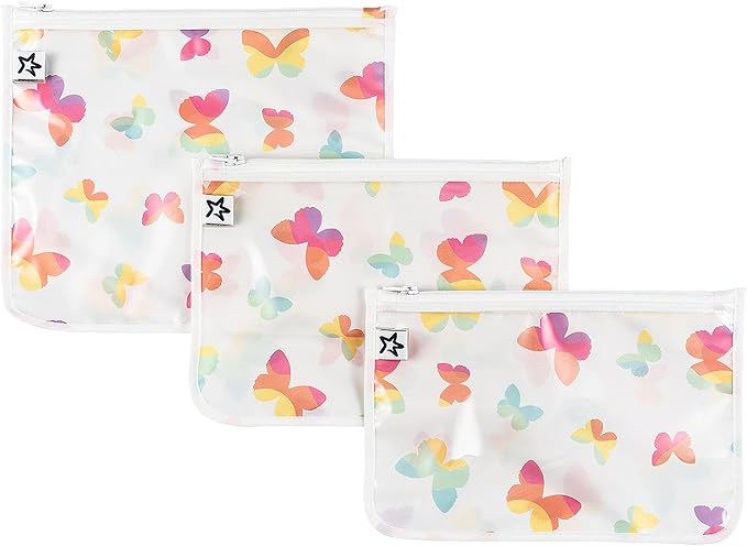 Tiny Twinkle Mess-Proof Travel Bags | TSA Airline Compliant, Zipper Closure, Clear Front Pouch, Diaper Bag Packing, Toiletry or Makeup Cosmetics Organizer