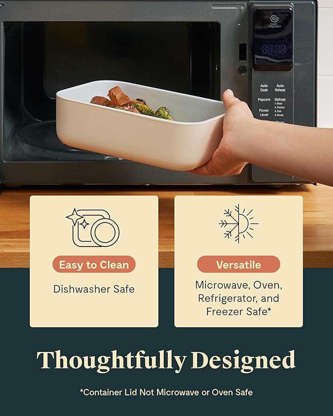 Caraway 3pc Glass Food Storage Set - 10, 6.6, & 4.4 Cup Containers - Ceramic Coated - Non-Toxic Non-Stick Lunch Box With Glass Lids - Dishwasher, Oven, & Microwave Safe - Perracotta