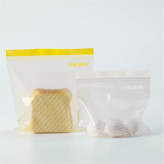 IKEA Istad Plastic Freezer Bag, Yellow/White