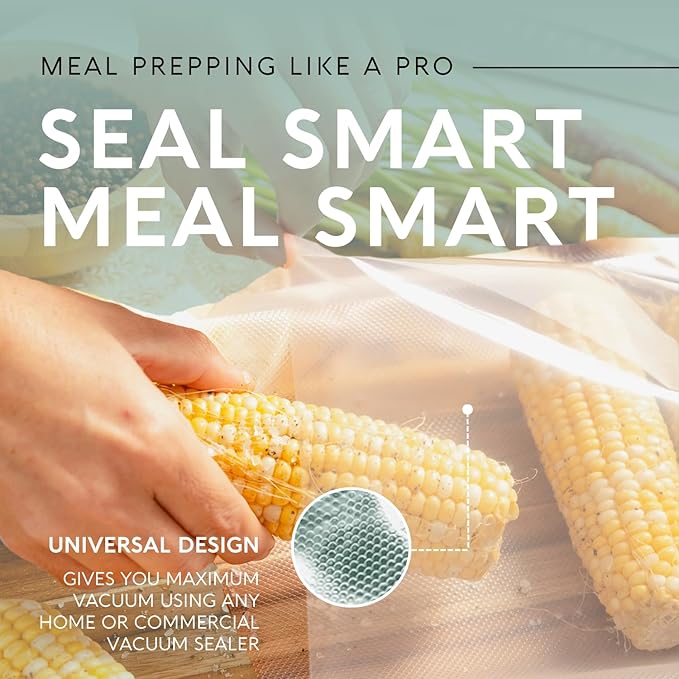 Avid Armor Vacuum Sealer Bags - 4 Pack, 11x25 Rolls | BPA-Free Vacuum Seal Bags for Food Storage, Meal Prep, Sous Vide | Heavy Duty Vacuum Sealer Bags, Fits Foodsaver & Seal a Meal
