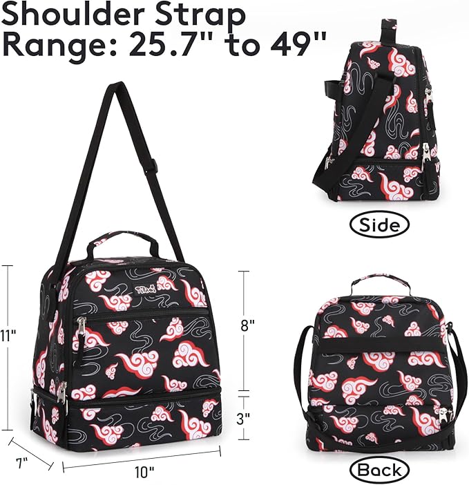 Tilami Lunch Bag,Clouds Black