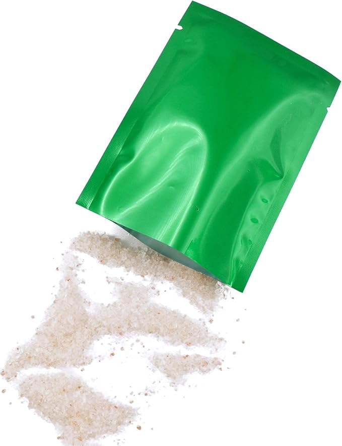 QQ Studio 100 PCS Metallic Mylar Foil Open Top Sealable Bags (8x12cm(3.1x4.7"), 100x Dark Green)