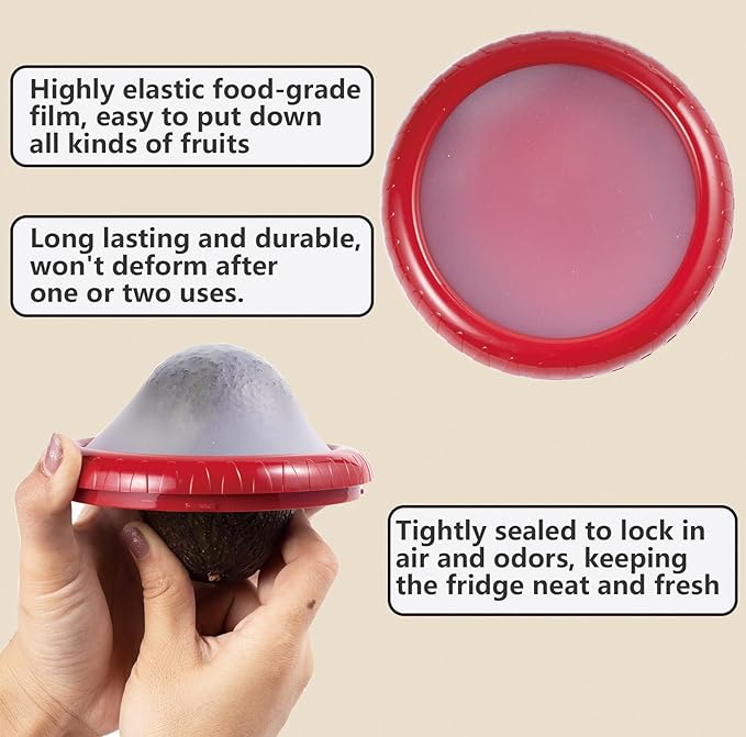 Ortarco 4Pcs Onion Storage Avocado Saver Holder, Lemons Garlic Tomato Peper Storage Containers Reusable