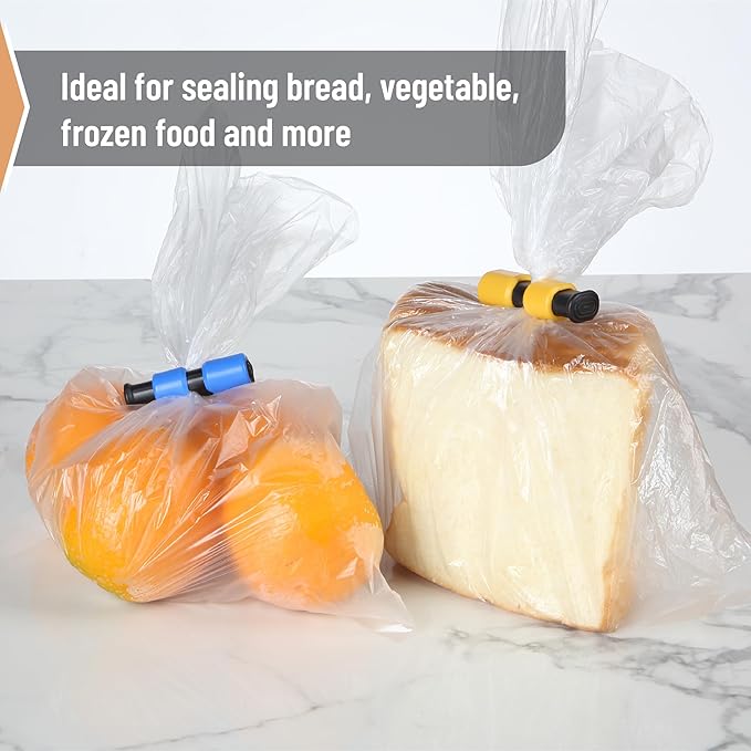 Mr. Pen- Squeeze and Lock Bread Bag Clips, 8 Pack, Lavender Twilight Colors, Squeeze and Lock Bread Clips Reusable