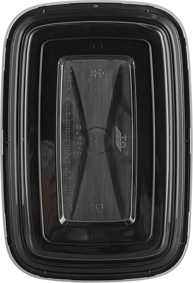 Restaurantware Asporto 16 Ounce To Go Boxes 100 Microwavable Round Soup Containers - Clear Plastic Lids Included Do Not Contain BPA Black Plastic Catering Food Containers Disposable