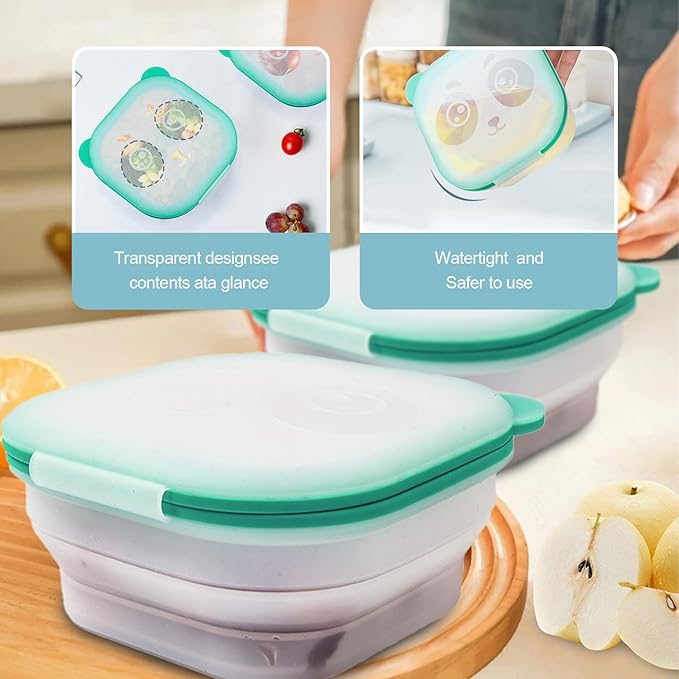 Magnetic Storage Box,Silicone Food Storage Container,Bread Box for Kitchen Countertop Collapsible Food Storage Containers,Food Storage Containers With Lids,Keeps Fruits and Fresh food Longer