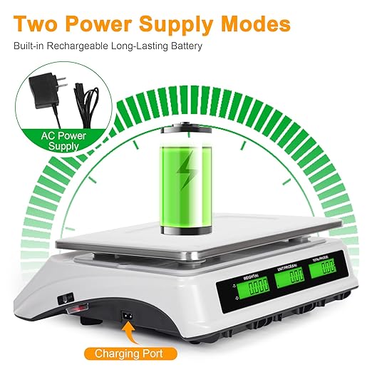 Produce Scale - Precision Commercial Food Scale with Touch Sensitive, Price Calculation - Ideal for Delis, Groceries, Retailers, Farmers Markets, Restaurants - 66lb Accurate Vegetable Scale