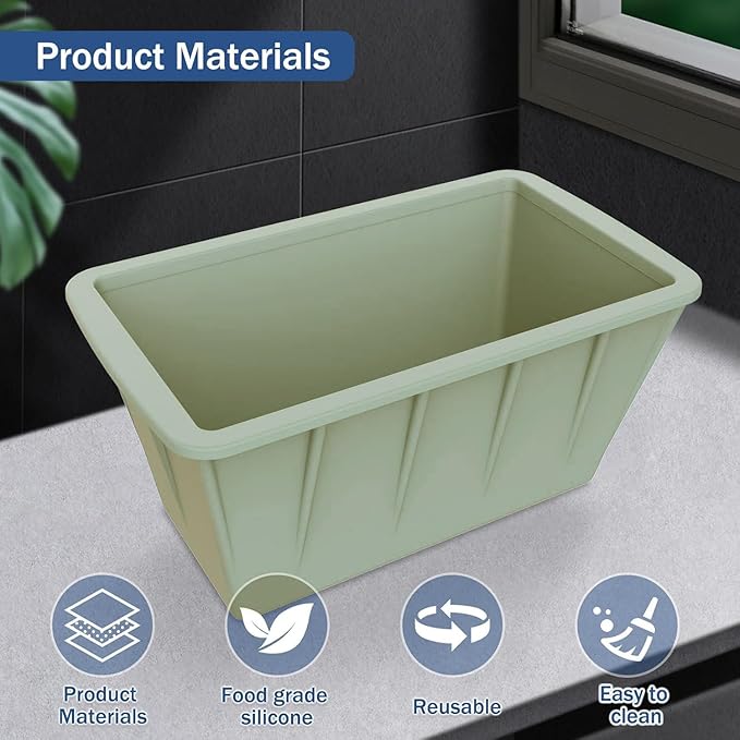Extra Large Ice Cube Molds 4Pack 32LB Silicone Ice Block Molds for Ice Plunge Tub, Reusable Ice Cube Trays for Freezer, Giant Ice Cube Molds for Home Ice Baths,Cold Plunge Accessories (Green)