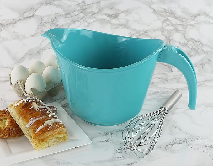 Reston Lloyd Non-Slip Base Erogonomic Space Saving Detachable Handle, 2 QT Heavy Duty BPA-Free Microwave & Dishwasher, Turquoise