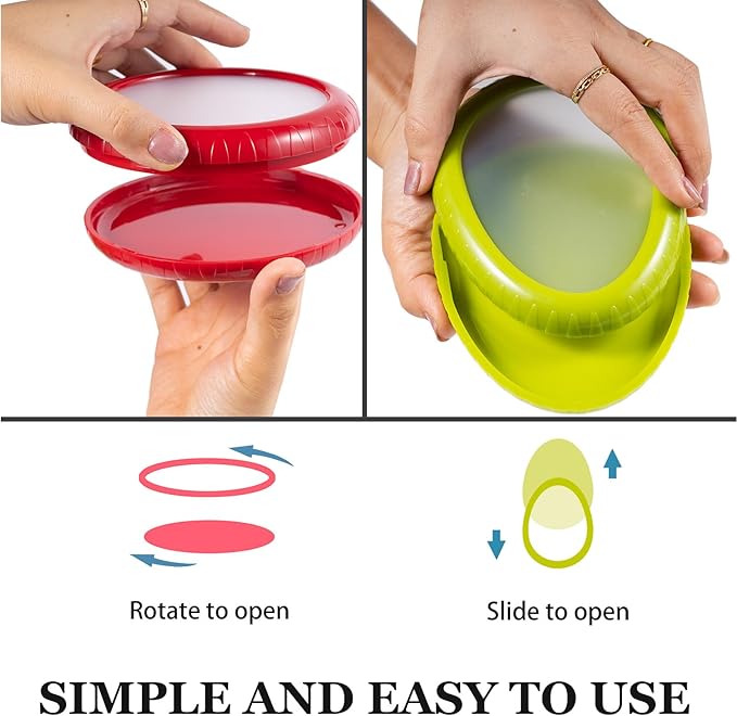 Ortarco 4Pcs Onion Storage Avocado Saver Holder, Lemons Garlic Tomato Peper Storage Containers Reusable
