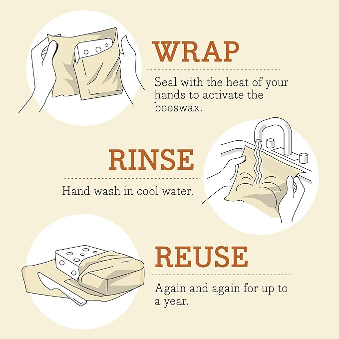 Bee's Wrap Vegan Beeswax Wraps for Food - Under the Sea Sandwich Bag & Snack Bag, Made in USA Reusable & Organic Food Wraps, Sandwich Wrap - Eco-Friendly Alternative to Aluminum Foil & Plastic Wrap