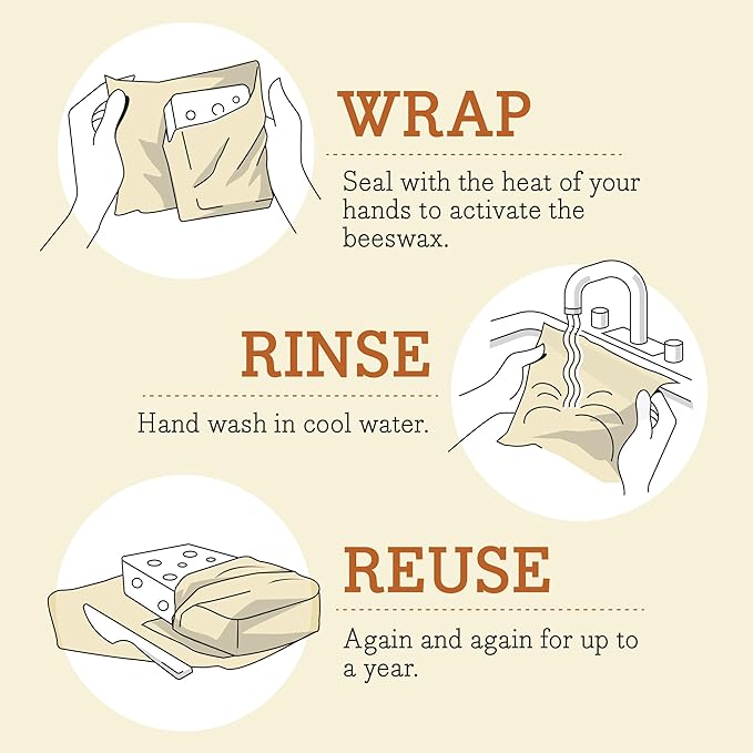 Bee's Wrap Vegan Beeswax Wraps for Food - Under the Sea Sandwich Bag & Snack Bag, Made in USA Reusable & Organic Food Wraps, Sandwich Wrap - Eco-Friendly Alternative to Aluminum Foil & Plastic Wrap