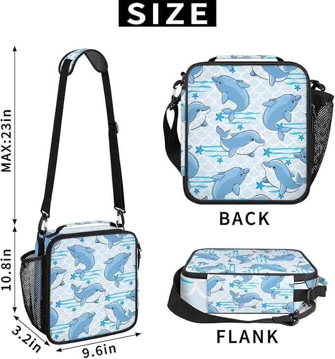 Ocean Whale Lunch Bag Personalized Insulated Lunch Bag Reusable Lunch Box Picnic Travel Lunch Tote Bag Snack Bag