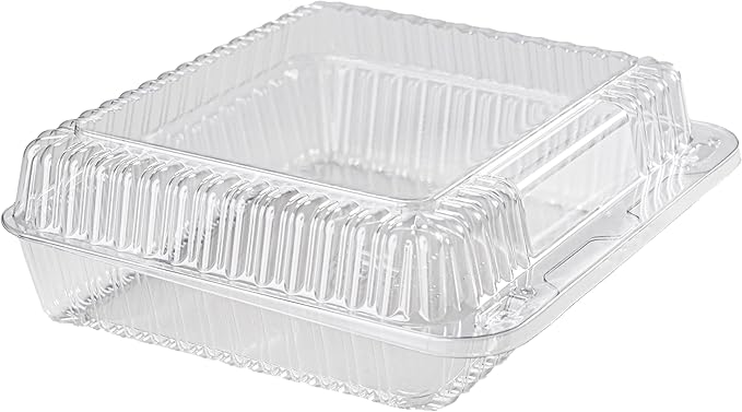 25-Pack Clear Plastic Food Containers Clamshell Take Out Disposable To Go Boxes for Food Clam Shell 8 x 7 inch for Salads, Snacks, and Meals
