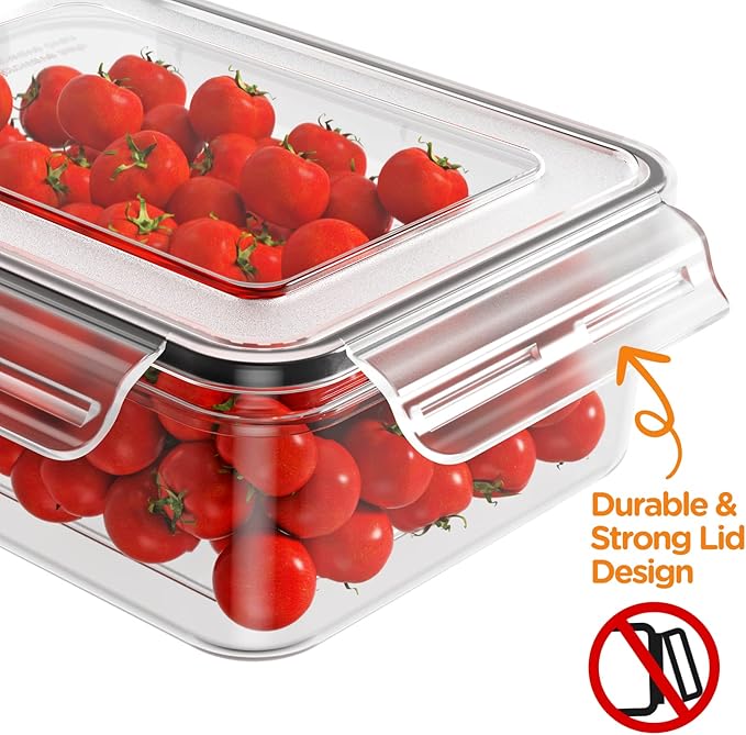 52 Piece Airtight Food Storage Containers Set with Lids (26 Containers & 26 Lids),100% Leakproof Plastic Meal Prep Container Reusable, BPA Free Kitchen and Pantry Organization - Labels & Pen