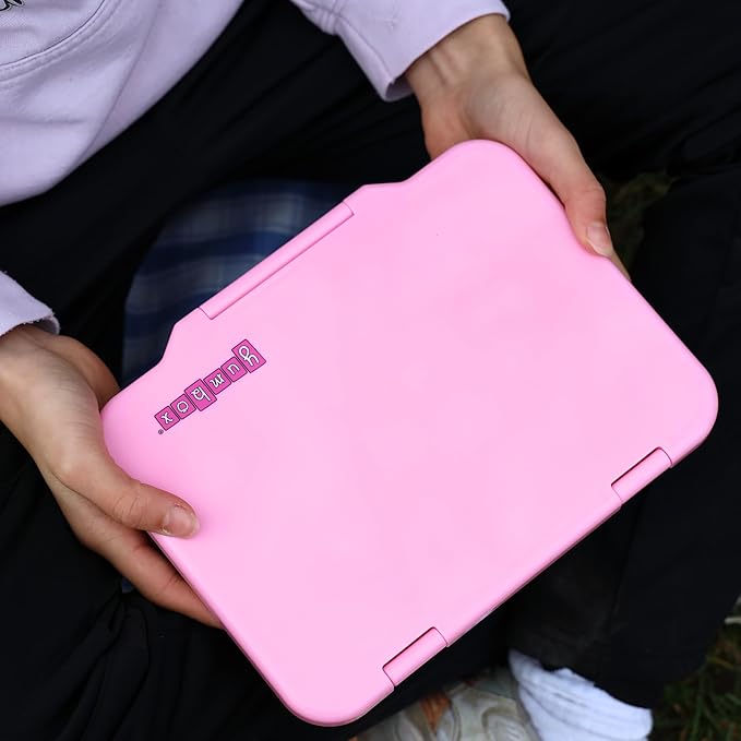 Yumbox Prêt Stainless Steel Leakproof Bento Lunch Box, Sandwich Friendly, Food Safe, Compact, Lightweight, Perfect for Kids Lunch, Adult Lunch, Portion Control and Food Prep (Versailles Pink)
