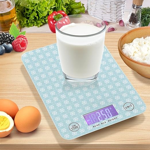 Food Scale Kitchen Scale Food Scales Digital Weight Grams and Ounces Small Electronic Food Scale for Baking Cooking Winter Snowflake