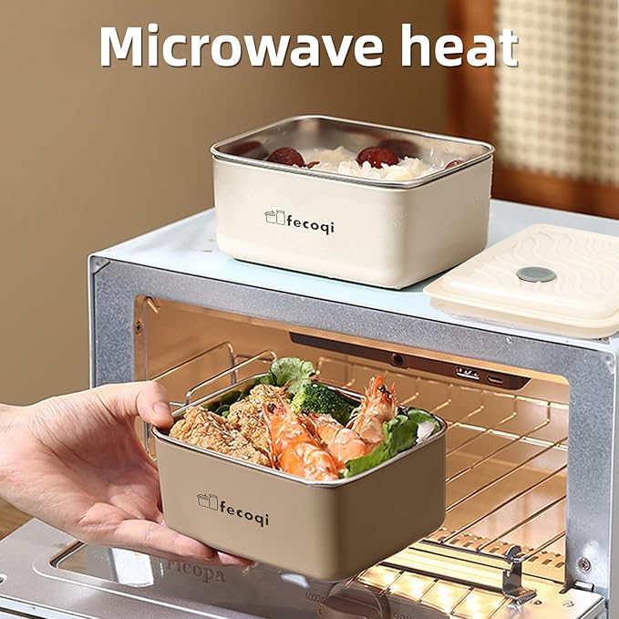 4 PCS Stainless Steel Food Storage Containers with Lids(18oz), Snack Containers for Kids, Freezer Safe, Microwave Safe, 316 Metal Container for Meal Prep, Leftovers