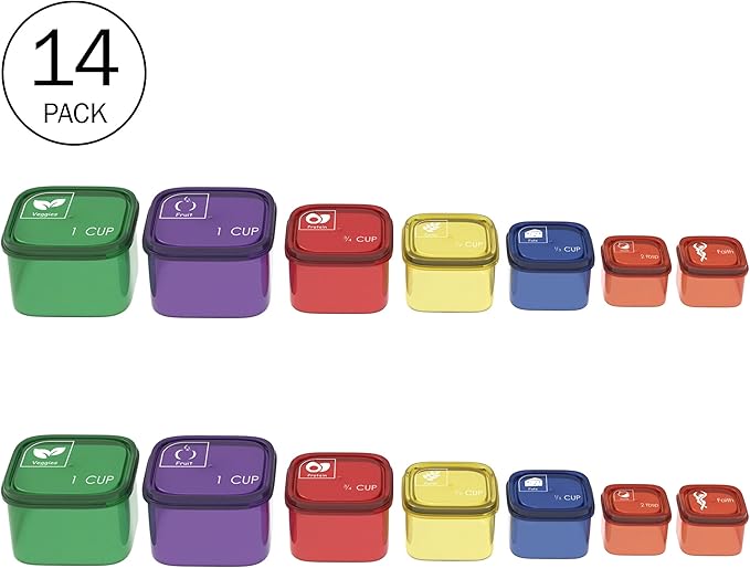 Portion Control Meal Prep Containers- 7 Pc2 PK