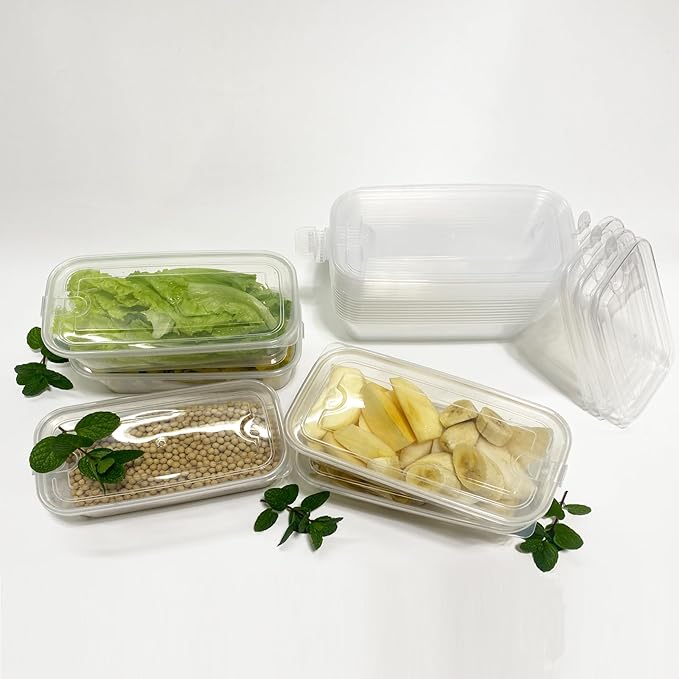 30 oz Reusable Freezer Containers (Food Storage),BPA-Free Plastic Deli Containers,Sealed Leak-Proof for Meal Prep,Overnight Oats,Soups,Jams-Microwave/Dishwasher/Freezer Safe(10 Pcs)