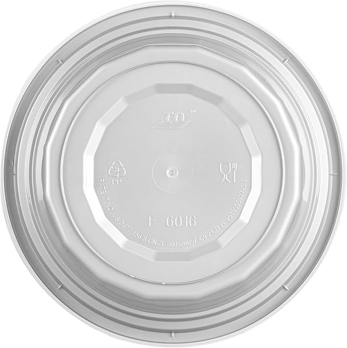 Restaurantware Asporto 16 Ounce Round Take Out Containers, 100 Food Containers With Lids - Microwavable, Disposable, Silver Plastic To Go Food Containers, No BPA, For Take Out And Delivery