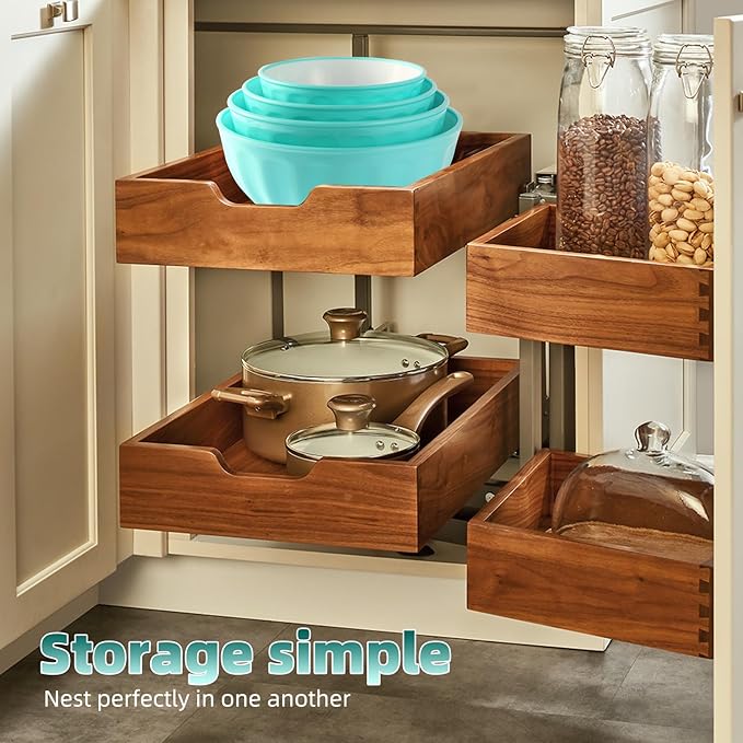Plastic Mixing Bowls,Serving Bowls with Lids Set for Kitchen Mixing,Storage Food, 4 Bowls 4 Lid 1Egg Whisk,Fruit Containers,Refrigerator, Dishwasher, Microwave safe,Blue