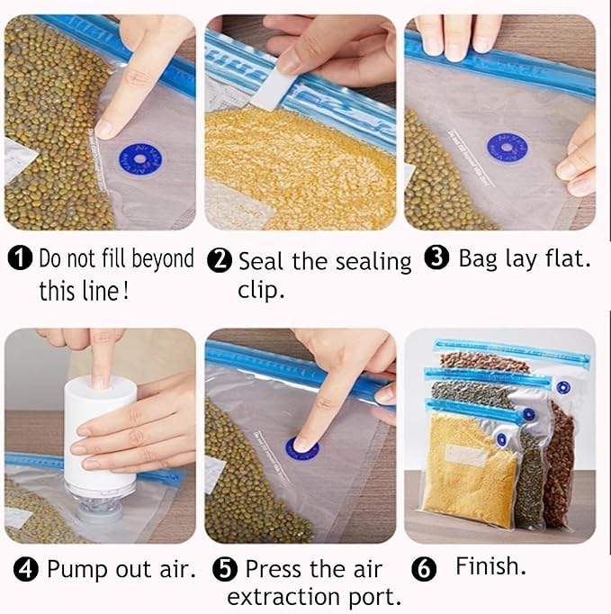 Reusable Sous Vide Bags 37 Pcs, BPA Free Resealable Vacuum Seal Bags, Vacuum Food Storage Bags, 3 Size 30Pcs Reusable Vacuum Seal Bags For Food, High Temperature Cooking, Food Refrigeration.