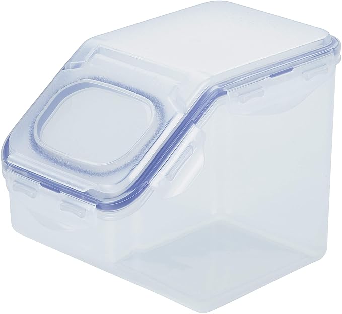 LOCK & LOCK Easy Essentials Food Lids (Flip-top) / Pantry Storage Containers, BPA Free, Top-10 Cup-for Snacks, Clear