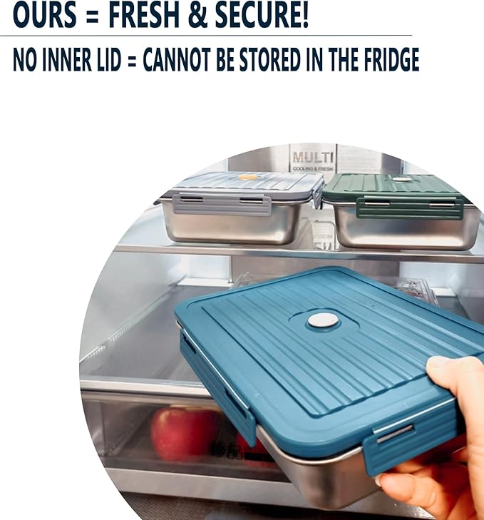 Electric Lunch Box, heated lunchbox for adults men 12V/24V/110V portable Food Warmer 80W self heating lunch boxes for Car Truck Work, heatable lunchbox with 2 Stainless Steel Containers 60-oz