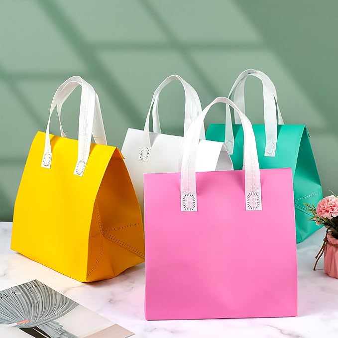 40pcs Insulated Take Away Bags,Thermal Insulation Food Bag for Coffee,Milky Tea,Take-away Dinner,Fresh Seafood,Cold or Warm Food drive for Restaurant,Retail Store or Picnic/BBQ (four colors)
