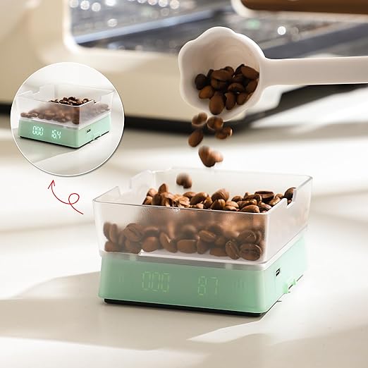 Mini Coffee Digital Scale with Timer, Rechargeable Kitchen Electronic Scale, Compact Digital Scale for Precision Brewing, Accurate Measurement for Espresso & Pour Over