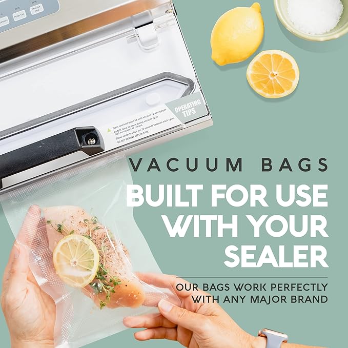Avid Armor Vacuum Sealer Bags QUART PLUS Size 10"x13" 100 Pack for Food Saver and Seal A Meal Vac Sealers BPA Free Commercial Grade Sous Vide Vaccume Safe, Heavy Duty Universal Precut Storage Bag