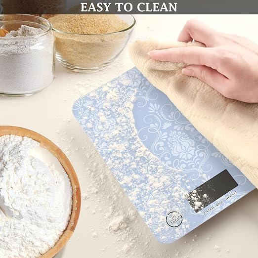 Food Scale Kitchen Scale Food Scales Digital Weight Grams and Ounces Small Electronic Food Scale for Baking Cooking Retro Light Blue