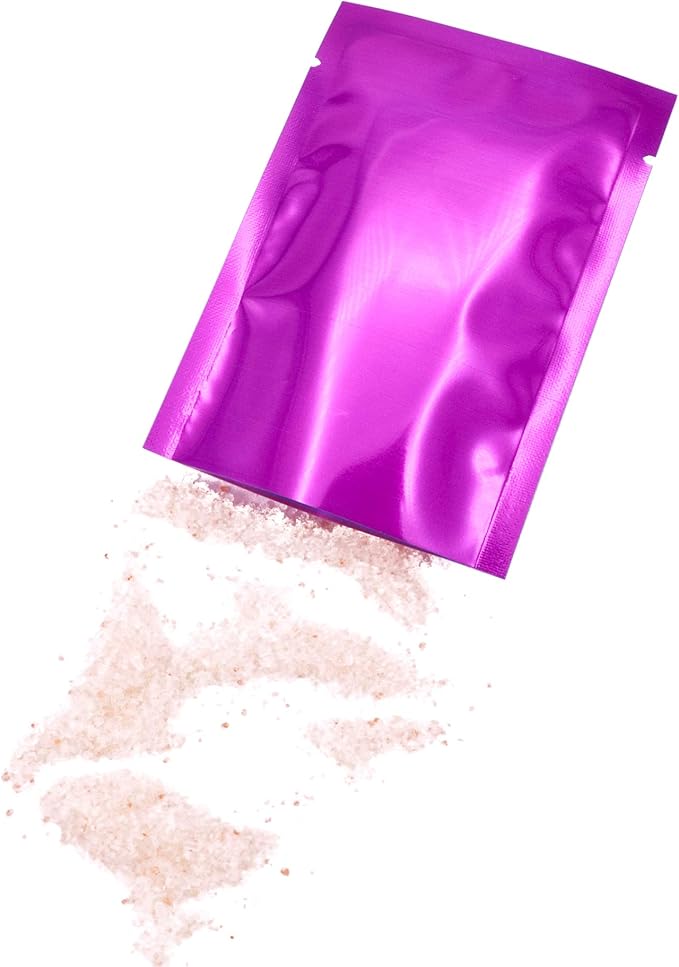 QQ Studio 100 PCS Metallic Mylar Foil Open Top Sealable Bags (9x13cm(3.5x5.1"), 100x Rose)