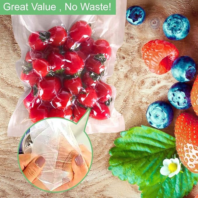 O2frepak 4Pack 8x50 Rolls (Total 200Feet) Vacuum Sealer Bags Rolls with BPA Free,Heavy Duty Vacuum Sealer Storage Bags Rolls,Cut to Size Roll,Great for Sous Vide