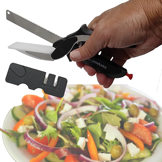 Vegetable Slicer Cutter - Produce Chopper Fruit Cutter - Smart Cutting Board And Knife Set Great Gift - Vegetable Chopper Veggie Cutter - Multiple Purpose Vegetable Slicer - Clever Smart Cutter