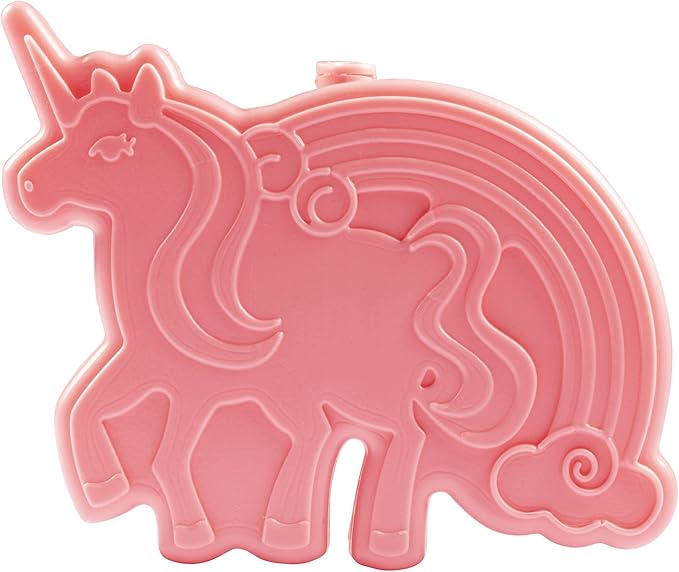 Unicorn Reusable Hard Ice Pack- Set of 3- Fits Easily Inside Kids Lunch Box, Bento, Insulated Cooler Bag- Long Lasting Slim, Space Saving- Cool Freezer Packs Keep Food Cold For Hours Back To School
