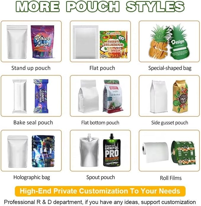 1000 Pcs Custom Print Aluminium Foil Bags(Min Order 1000 Pcs),Smell Proof Pouch for Business Packaging,Resealable Stand Up Zipper Bag for Food Storage,Pet,Dried Food,Snack(Exclude Shipping Fee)