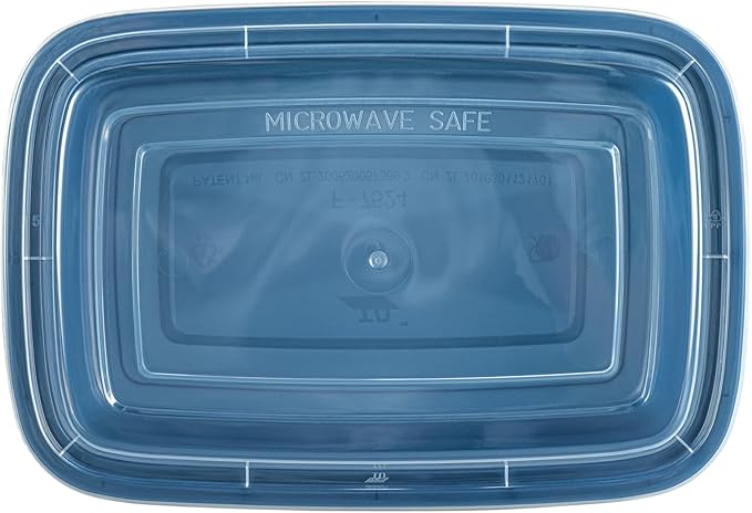 Asporto 24 Ounce Take Out Containers, 100 Food Containers With Lids - Microwavable, Disposable, Midnight Blue Plastic To Go Food Containers, No BPA, For Take Out And Delivery - Restaurantware