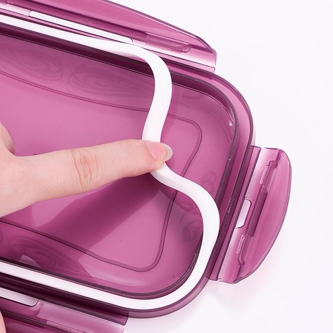 Today's Present Food Storage Container with Lids Set For 8, Plastic Mixing Bowls, Airtight Stackable Leakproof Reusable Storage Containers for Kitchen, BPA Free, Freezer, Microwave, Dishwasher Safe