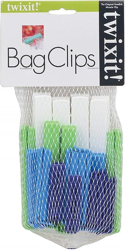 Linden Sweden Twixit! Bag Clips - Set of 20 - Keep Food Fresh, Prevent Spillage - Great for Storage and Organization - Microwave, Freezer and Dishwasher-Safe - BPA-Free