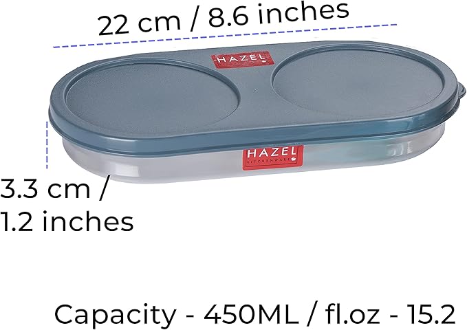 HAZEL Stainless Steel Oval Shape Container Roti box with Airtight Lid | Chapati Container for Tiffin Box & Kitchen | Chapati, Roti & Puri Dabba With Leak Proof Lid,