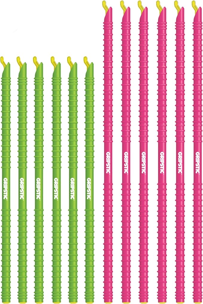 GripStic Bag Sealer - Reusable Chip Clips, Bag Clips. Patented. Airtight & Waterproof Seal on Food Storage Bags, Kids Snacks & More. Near Zero Waste. 12ct XLarge