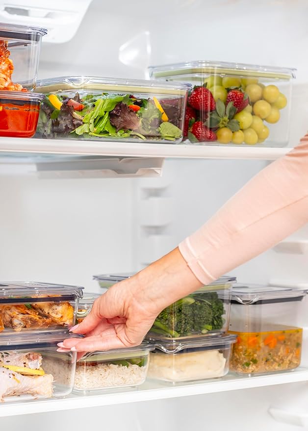 Prepara LatchLok Click 9.3 Cup Food Storage Container, Storm