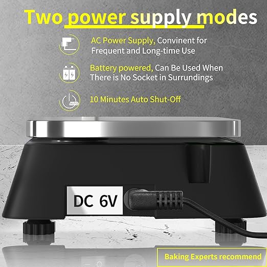 Kitchen Scales Digital Weight Grams and Ounces, YONCON KF-H8U Food Scale for Bakers, Candle and Soap Making, Baking Scale with Stainless Steel Large Platform, 22lb, 3*AA Batteries and AC Power Adapter