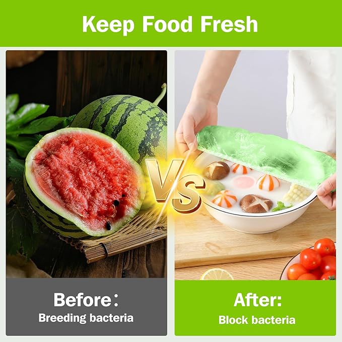 Bowl Covers for Bread Proofing Plastic Elastic Reusable Food Storage Covers Stretch Wrap Shower Caps Fresh Keeping Bags Elastic Alternative to Foil for Family Outdoor Picnic 3 Size(120)