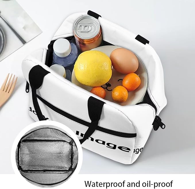 Showudesigns Customized Lunch Box for Women Lunch Tote Bag Personalized Lunchbox Bento Keep Food Cold and Warm for Long Time Picnic Bags Add Your Logo Text Image Insulated Lunchbags