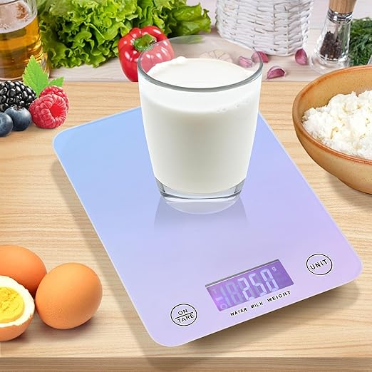 Food Scale Kitchen Scale Food Scales Digital Weight Grams and Ounces Small Electronic Food Scale for Baking Cooking Gradient Purple