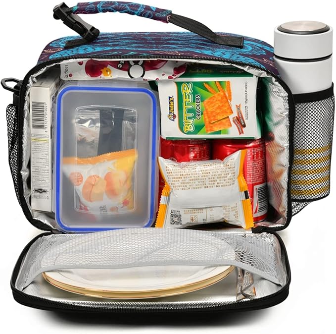 MNSRUU Turtle 11 Inch x 4.33 Inch x 9.05 Inch Insulated Lunch Bag with Adjustable Shoulder Strap, Keeps Food Warm or Cold for Hours