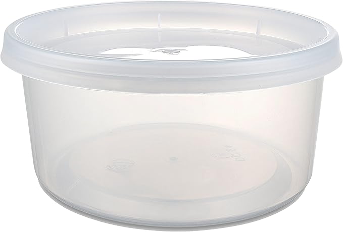 DuraHome Deli Containers with Lids 12 oz. Leakproof 40 Pack BPA-Free Plastic Microwaveable Clear Food Storage Container Premium Heavy-Duty Quality, Freezer & Dishwasher Safe (12 oz.)